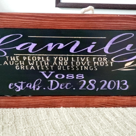 Family Sign Custom Painted - Picture 2 of 2